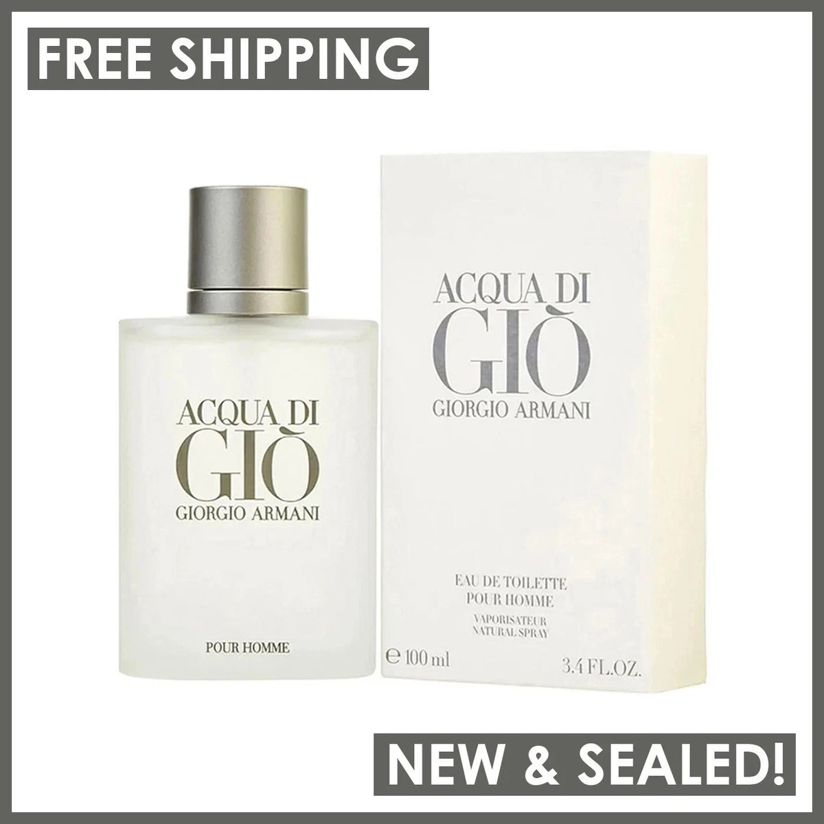 Acqua Di Gio Giorgio Armani EDT 3.4 oz 100ml Cologne for Men Spray
