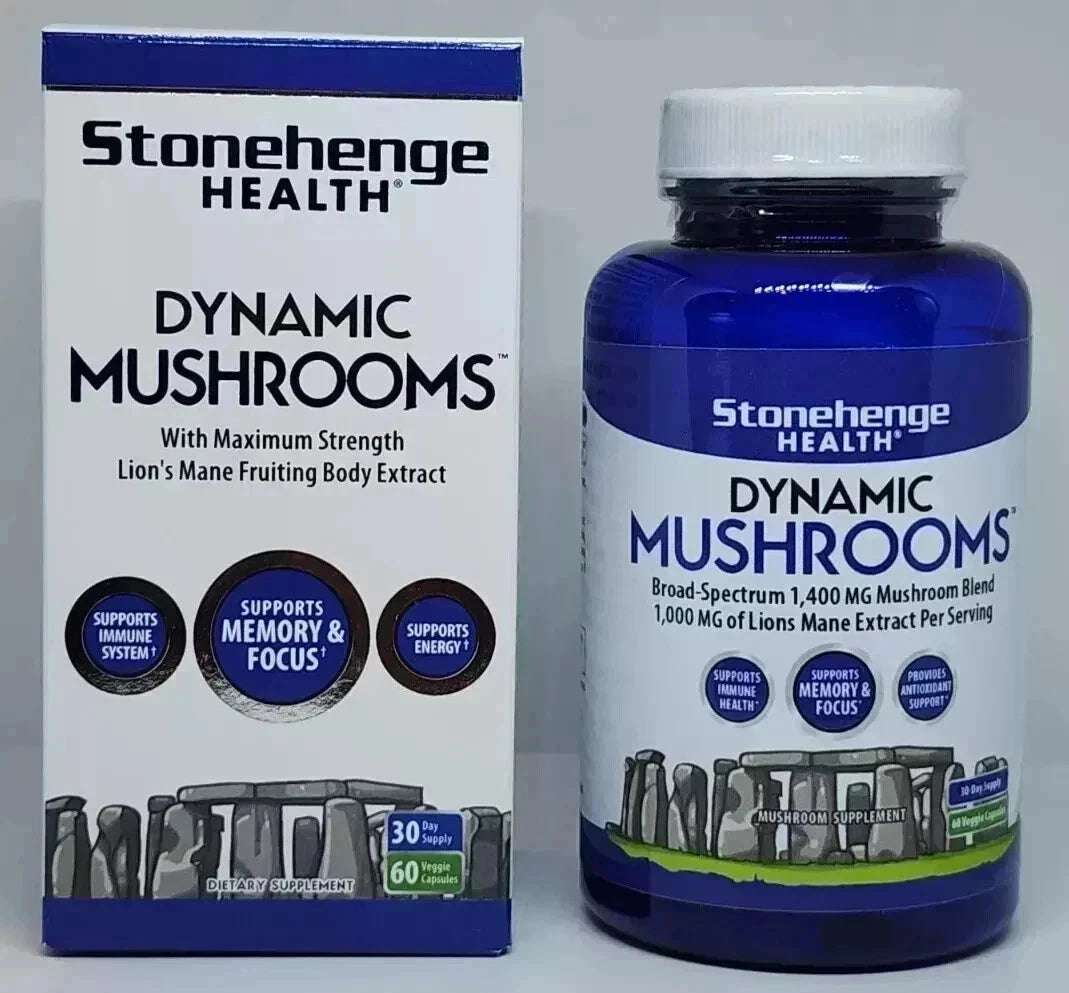 Dynamic Mushroom 60 Veggie Caps – Stonehenge Health Supplement