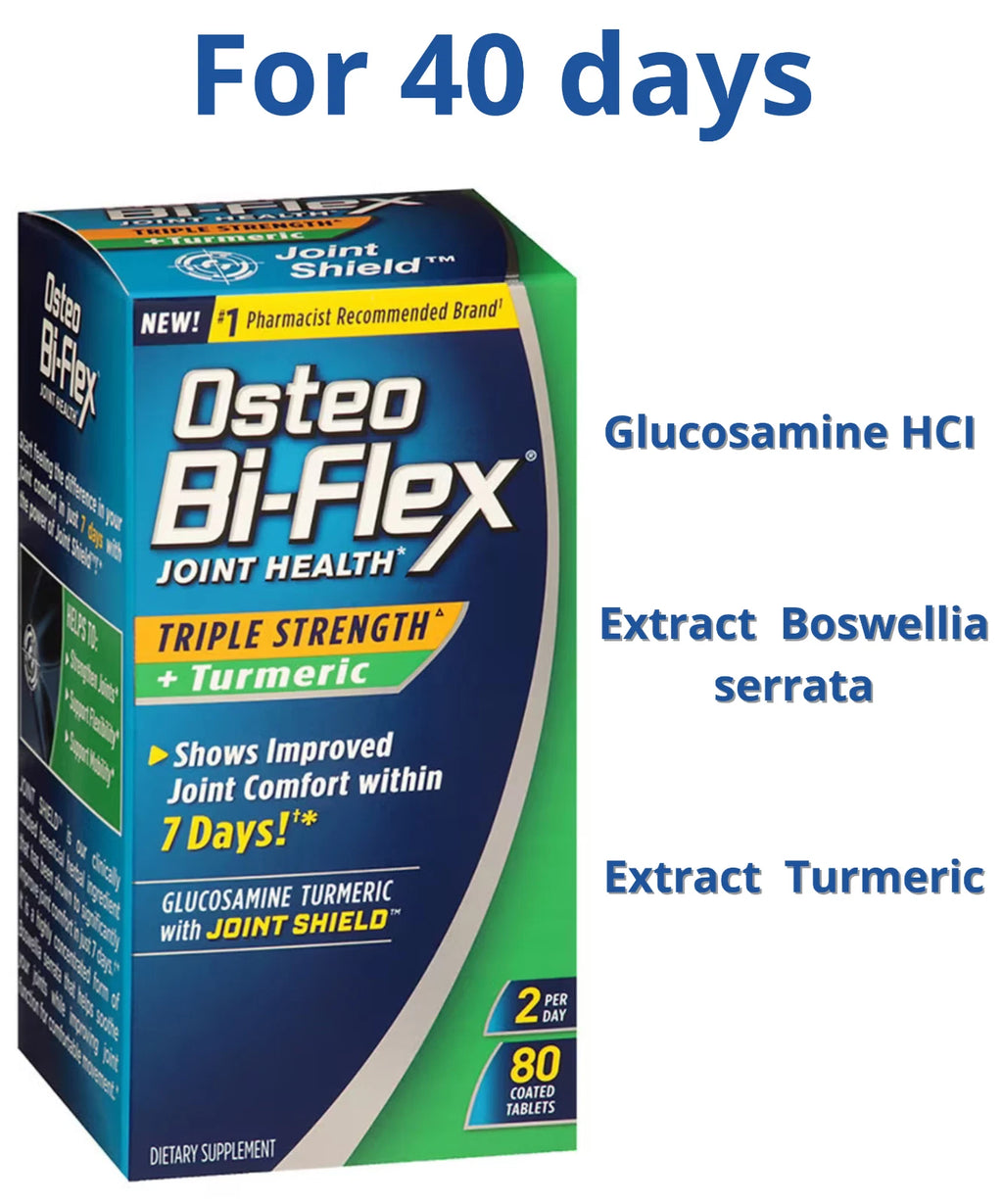 Osteo Bi-Flex Triple Strength Glucosamine + Turmeric + Joint Shield 80 tabs