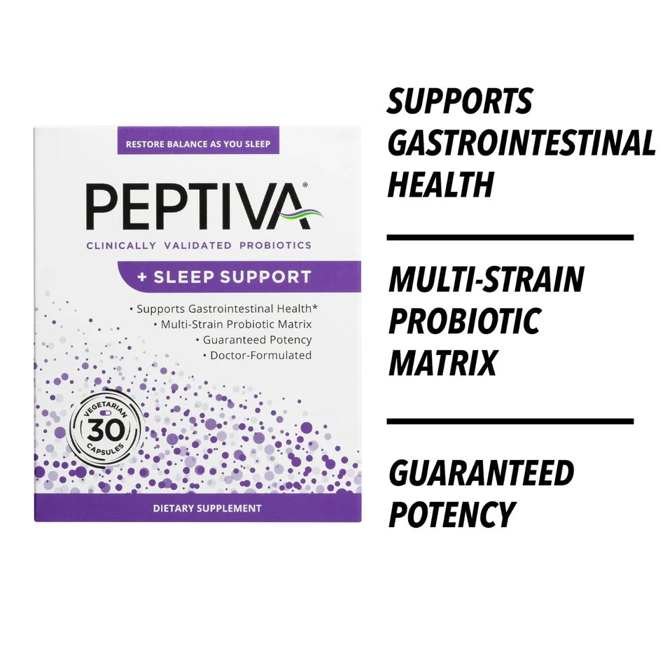 Peptiva 26 Billion Multi-Strain Probiotic and Sleep Support 30 Capsules 03/2027