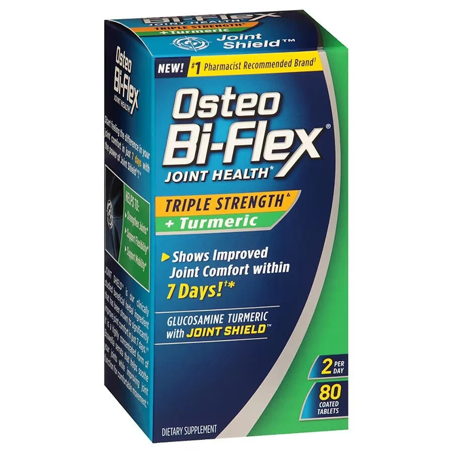 Osteo Bi-Flex Triple Strength Glucosamine + Turmeric + Joint Shield 80 tabs