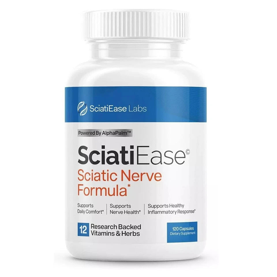 Sciatic Nerve Support Formula with AlphaPalm Dietary Supplement, 120 Capsules US